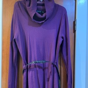Purple Belted Sweater